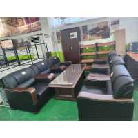 [A급 / 마지막 재고] 중역 소파 1인용 6개 + 테이블 세트